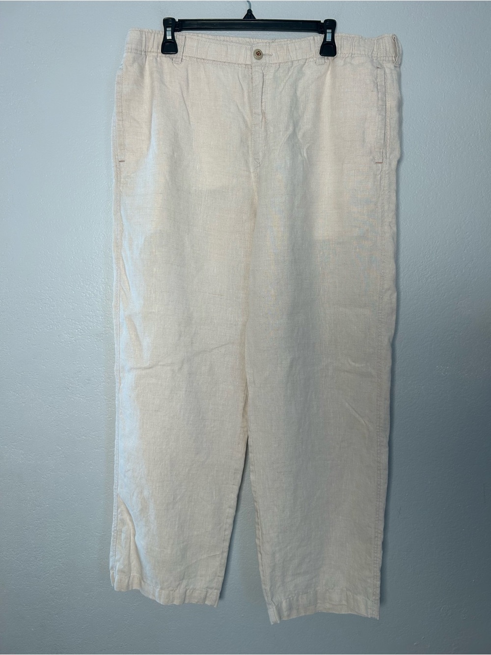 Tommy Bahama Cream 100% Linen  Casual Summer Pants 36x30 Large